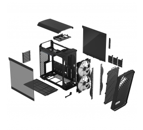 Fractal Design | Torrent Compact RGB TG Light Tint | Side window | Black | ATX