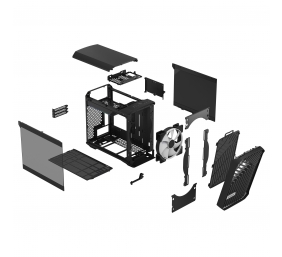 Fractal Design | Torrent Nano RGB TG Light Tint | Side window | Black | ATX