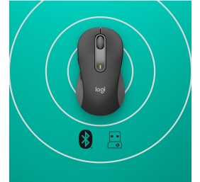 Logitech Signature M650 L Belaidė pelė RF Wireless + Bluetooth, 4000 DPI, Graphite