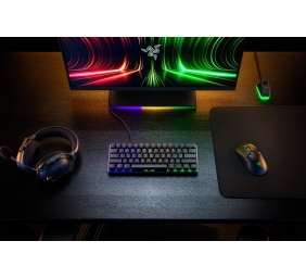 Razer | Optical Gaming Keyboard | Huntsman Mini 60% | Gaming keyboard | RGB LED light | NORD | Wired | Black | USB-C | Analog Switch