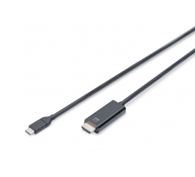Digitus USB Type-C adapter cable, Type-C to HDMI A M/M, 2.0m, 4K/60Hz, 18GB, bl, gold | Digitus | USB Type-C adapter cable | AK-300330-020-S | USB-C to HDMI USB Type-C