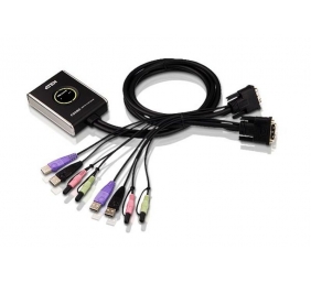 Aten 2-Port USB DVI/Audio Cable KVM Switch with Remote Port Selector | Aten | 2-Port USB DVI/Audio Cable KVM Switch with Remote Port Selector