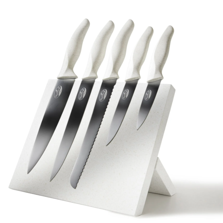 Stoneline | Knife Block | Natural Line 21197 | Folding stand | 5 pc(s) | Dishwasher proof | 9/12.5/20.1/20.2 cm