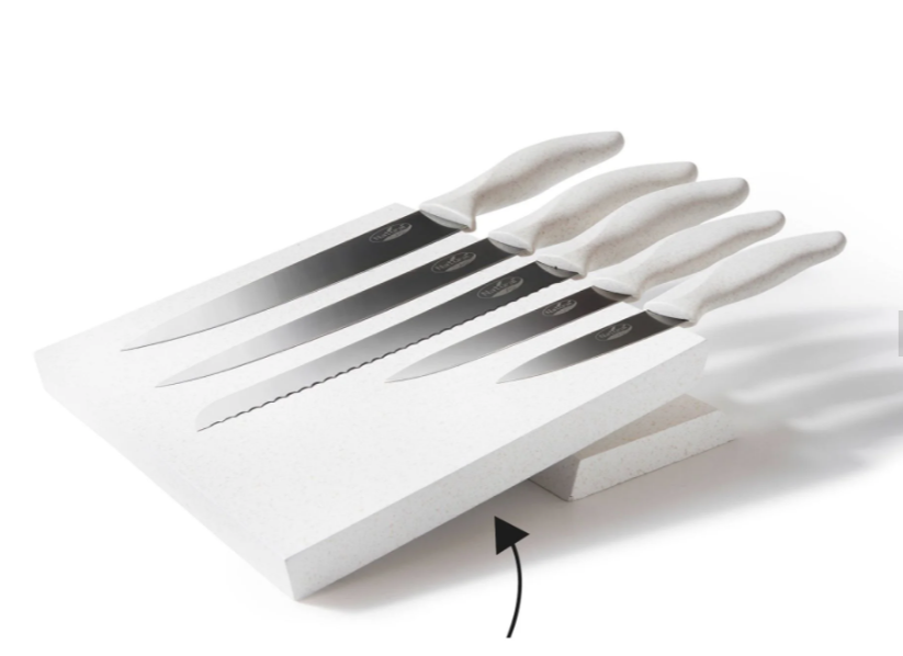 Stoneline | Knife Block | Natural Line 21197 | Folding stand | 5 pc(s) | Dishwasher proof | 9/12.5/20.1/20.2 cm