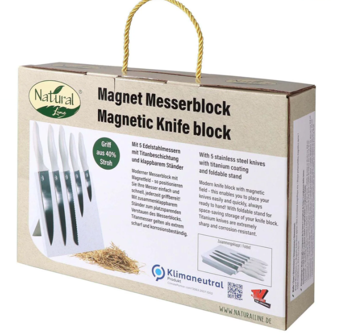 Stoneline | Knife Block | Natural Line 21197 | Folding stand | 5 pc(s) | Dishwasher proof | 9/12.5/20.1/20.2 cm