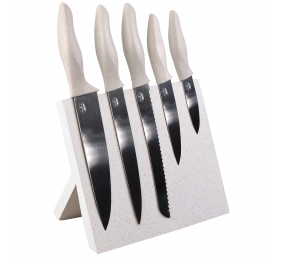 Stoneline | Knife Block | Natural Line 21197 | Folding stand | 5 pc(s) | Dishwasher proof | 9/12.5/20.1/20.2 cm