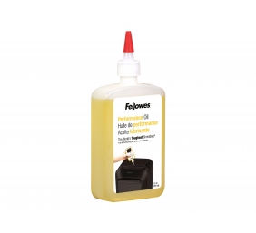 Fellowes | Shredder Oil 355 ml | For use with all Fellowes cross-cut and micro-cut shredders. Oil shredder each time wastebasket is emptied or a minimum of twice a month. Plastic squeeze bottle with extended nozzle ensures complete coverage