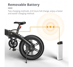 Elektrinis dviratis ADO A20F+, Juodas