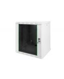 Digitus | Wall Mounting Cabinet | DN-19 12-U | Grey | IP protection class: IP20; Front door: Glass door, single opening; Cabinet type: Wall mounting cabinet; Equipment mounting depth min.-max.: 305-370 mm; Load capacity: 100 kg