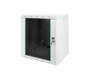 Digitus | Wall Mounting Cabinet | DN-19 12-U | Grey | IP protection class: IP20; Front door: Glass door, single opening; Cabinet type: Wall mounting cabinet; Equipment mounting depth min.-max.: 305-370 mm; Load capacity: 100 kg