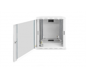 Digitus | Wall Mounting Cabinet | DN-19 12-U | Grey | IP protection class: IP20; Front door: Glass door, single opening; Cabinet type: Wall mounting cabinet; Equipment mounting depth min.-max.: 305-370 mm; Load capacity: 100 kg
