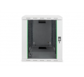 Digitus | Wall Mounting Cabinet | DN-19 12-U | Grey | IP protection class: IP20; Front door: Glass door, single opening; Cabinet type: Wall mounting cabinet; Equipment mounting depth min.-max.: 305-370 mm; Load capacity: 100 kg