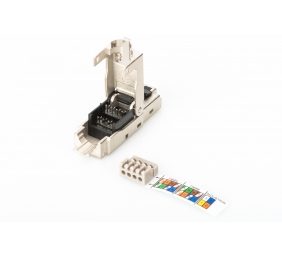 CAT 6A Field Termination Plug, STP with dust cap, Bend relief | DN-93631