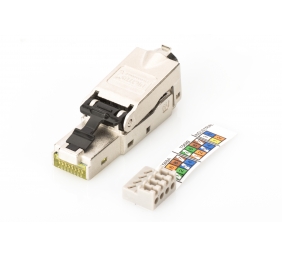 CAT 6A Field Termination Plug, STP with dust cap, Bend relief | DN-93631