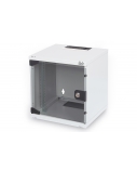 Digitus | 6U Wall Mounting Cabinet | DN-10-05U-1 | Grey | Safety class rating IP20; 200° door opening angle; Lockable safety-glass door; 254 mm (10") profile rails mounted on the front side inside of the cabinet, galvanized; 254 mm (10") profile rails are