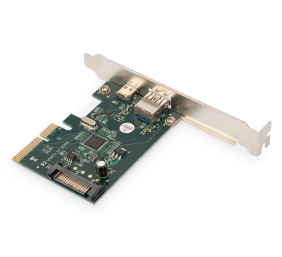Digitus | PCIe card, USB-C 3.1 Gen 2, 10Gpbs, USB-A 3.1 | DS-30225