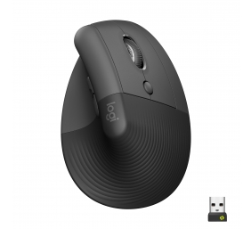 Pelė belaidė ergonominė Logitech Lift, Grafito spalvos