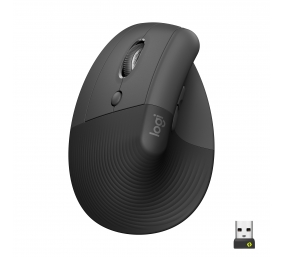 Logitech LIFT Left Belaidė pelė, RF Wireless + Bluetooth, 4000 DPI, Graphite