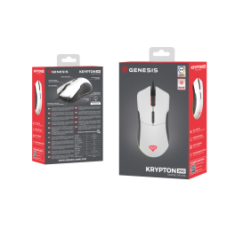 Genesis | Gaming Mouse | Krypton 290 | Wired | Optical | Gaming Mouse | USB 2.0 | White | Yes