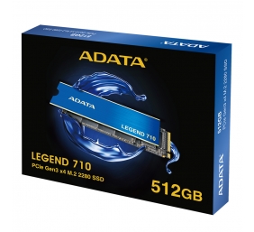 ADATA | LEGEND 710 | 512 GB | SSD form factor M.2 2280 | Solid-state drive interface PCIe Gen3x4 | Read speed 2400 MB/s | Write speed 1800 MB/s