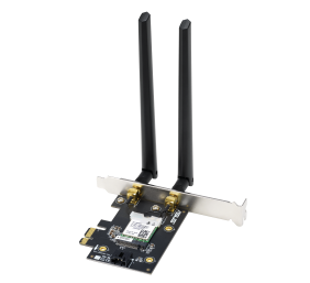 AX1800 Dual-Band Bluetooth 5.2 PCIe Wi-Fi Adapter | PCE-AX1800 | 802.11ax | 574+1201 Mbit/s | Mbit/s | Ethernet LAN (RJ-45) ports | Mesh Support No | MU-MiMO Yes | No mobile broadband | Antenna type External | month(s)