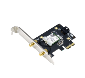 AX1800 Dual-Band Bluetooth 5.2 PCIe Wi-Fi Adapter | PCE-AX1800 | 802.11ax | 574+1201 Mbit/s | Mbit/s | Ethernet LAN (RJ-45) ports | Mesh Support No | MU-MiMO Yes | No mobile broadband | Antenna type External | month(s)