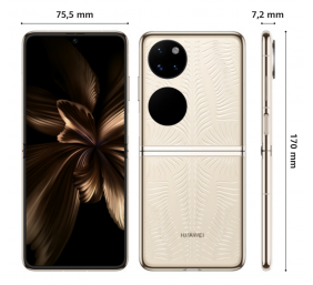 Huawei P50 Pocket White, 6.9 ", Foldable OLED, 1188x2790, Qualcomm SM8350, Snapdragon 888 4G (5 nm), Internal RAM 8 GB, 256 GB, Nano Memory, Dual SIM, Nano-SIM, 3G, 4G, Main camera 40+13+32 MP, Secondary camera 10.7 MP, HarmonyOS, 2.0, 4000 mAh
