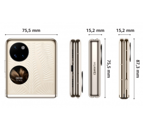 Huawei P50 Pocket White, 6.9 ", Foldable OLED, 1188x2790, Qualcomm SM8350, Snapdragon 888 4G (5 nm), Internal RAM 8 GB, 256 GB, Nano Memory, Dual SIM, Nano-SIM, 3G, 4G, Main camera 40+13+32 MP, Secondary camera 10.7 MP, HarmonyOS, 2.0, 4000 mAh