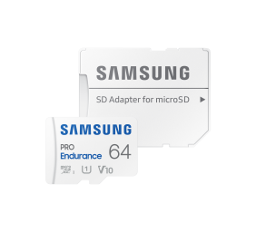 Samsung | PRO Endurance | MB-MJ64KA/EU | 64 GB | MicroSD Memory Card | Flash memory class U1, V10, Class 10 | SD adapter