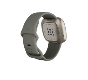 Fitbit Sense  Smart watch, GPS (satellite), AMOLED, Touchscreen, Heart rate monitor, Activity monitoring 24/7, Waterproof, Bluetooth, Wi-Fi, Sage Grey/Silver