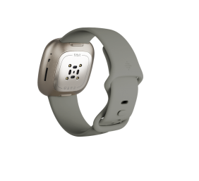 Fitbit Sense  Smart watch, GPS (satellite), AMOLED, Touchscreen, Heart rate monitor, Activity monitoring 24/7, Waterproof, Bluetooth, Wi-Fi, Sage Grey/Silver