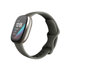 Fitbit Sense  Smart watch, GPS (satellite), AMOLED, Touchscreen, Heart rate monitor, Activity monitoring 24/7, Waterproof, Bluetooth, Wi-Fi, Sage Grey/Silver