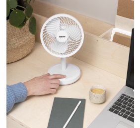 Tristar USB Rechargeable Fan VE-5841 Diameter 16.5 cm, White, Number of speeds 4, 4 W, Oscillation