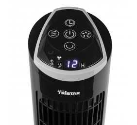 Tristar | VE-5865 | Tower Fan | Black | Diameter 24 cm | Number of speeds 3 | Oscillation | 40 W | Remote control