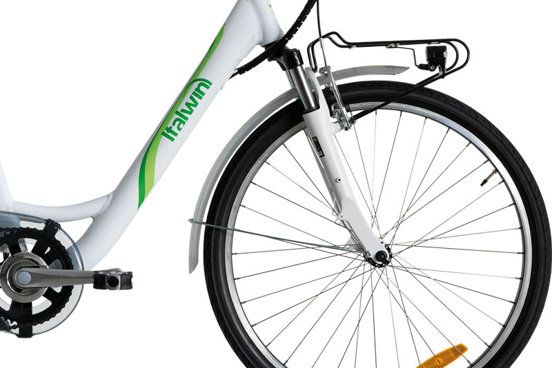Italwin Nuvola4, E-Bike, Motor power 250 W, Wheel size 24 ", Warranty 24 month(s), White/Green