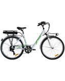 Italwin Nuvola4, E-Bike, Motor power 250 W, Wheel size 24 ", Warranty 24 month(s), White/Green