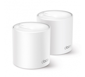 Whole Home Mesh Wi-Fi 6 System | Deco X50 (2-pack) | 802.11ax | 574+2402 Mbit/s | Ethernet LAN (RJ-45) ports 3 | Mesh Support Yes | MU-MiMO Yes | No mobile broadband | Antenna type Internal