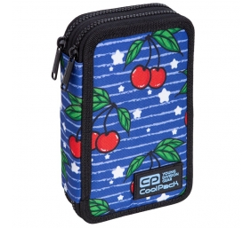 Forminis dviejų skyrių penalas su priedais CoolPack Jumper 2 Cherries