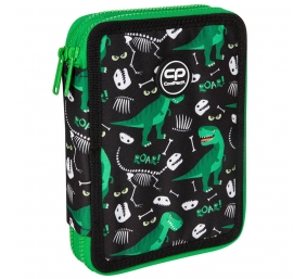 Forminis dviejų skyrių penalas su priedais CoolPack Jumper XL Dinosaurs