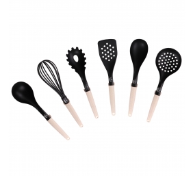 Stoneline | Natural Line | 21582 | Kitchen utensil set | 6 pc(s) | Dishwasher proof | Black/Beige