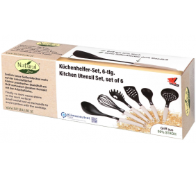 Stoneline | Natural Line | 21582 | Kitchen utensil set | 6 pc(s) | Dishwasher proof | Black/Beige