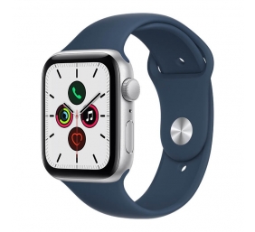 Apple Watch SE MKQ43UL/A 44mm, Smart watches, GPS (satellite), Retina LTPO OLED, Touchscreen, Heart rate monitor, Waterproof, Bluetooth, Wi-Fi, eSIM, Silver, Blue