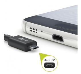 Goobay | Micro USB charging and sync cable | 43837 | USB-A 2.0 to Micro-USB USB 2.0 male (type A) | USB 2.0 micro male (type B)