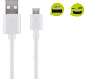 Goobay | Micro USB charging and sync cable | 43837 | USB-A 2.0 to Micro-USB USB 2.0 male (type A) | USB 2.0 micro male (type B)