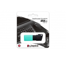 Kingston | USB Flash Drive | DataTraveler Exodia | 256 GB | USB 3.2 Gen 1 | Black/Teal