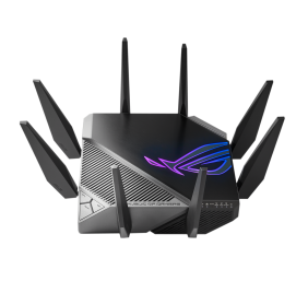 Wi-Fi 6 Tri-Band Gigabit Gaming Router | ROG GT-AXE11000 Rapture | 802.11ax | 1148+4804+4804 Mbit/s | 10/100/1000/2500 Mbit/s | Ethernet LAN (RJ-45) ports 5 | Mesh Support Yes | MU-MiMO Yes | No mobile broadband | Antenna type External | 2xUSB 3.2
