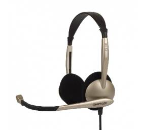 Koss | CS100 | Headphones | Wired | On-Ear | Microphone | Black/Gold