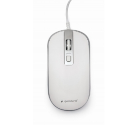 Gembird | Optical USB mouse | MUS-4B-06-WS | Optical mouse | White/Silver