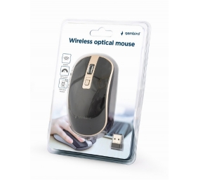 Gembird | Wireless Optical mouse | MUSW-4B-06-BG | Optical mouse | USB | Black