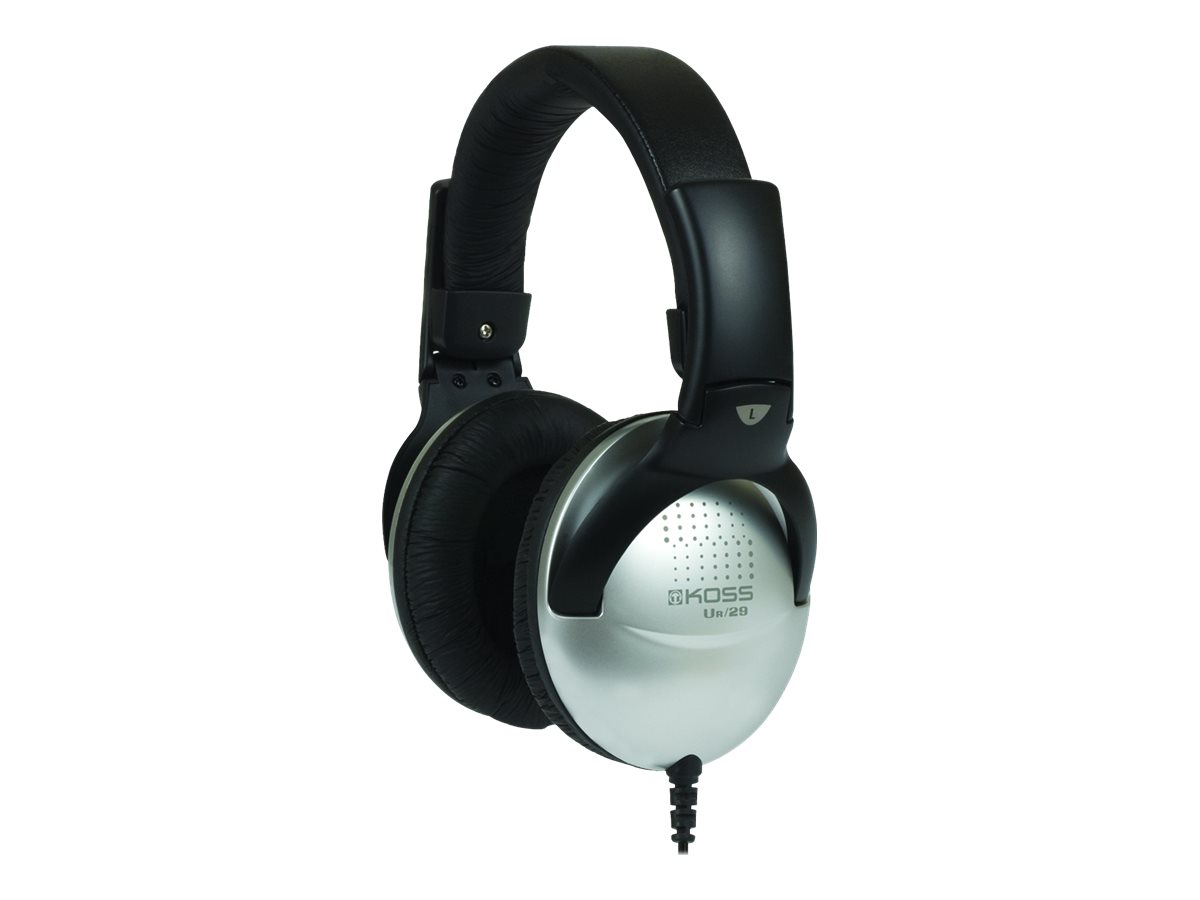 Koss | Headphones | UR29 | Wired | On-Ear | Noise canceling | Black/Silver